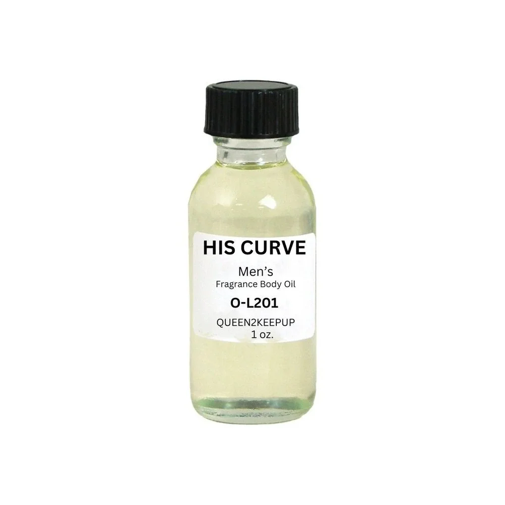 His Curve Men's Body Oil Fresh Aromatic and Woody Masculine Scent 1 oz